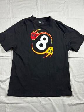 Men’s M T-shirt 8 Fire Stussy Inspired Bear Tag Black
